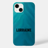Individuelle Name aquamarine Glasstruktur Case-Mate iPhone Hülle (Rückseite)