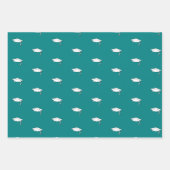 Individuelle Name Aquamariner Abschluss Glückwünsc Geschenkpapier Set (Vorderseite 3)