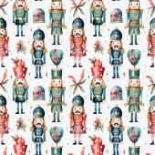 Individuelle Name Aquarell Nutcracker Urlaubsdecke Fleecedecke