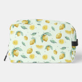 Individuelle Name Aquarelllemonen Waschbeutel (Rückseite)