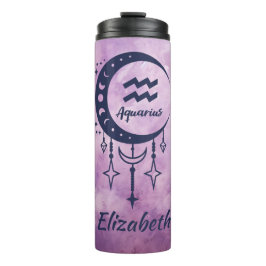 Individuelle Name Aquarius Zodiac Sign Thermosbecher