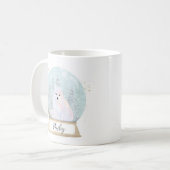 Individuelle Name Arctic Fox Weihnachten Kaffeetasse (Vorderseite Links)