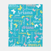 Individuelle Name Ariana aqua Fleecedecke (Vorderseite)