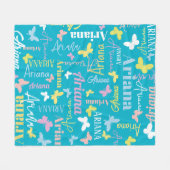 Individuelle Name Ariana aqua Fleecedecke (Vorderseite (Horizontal))