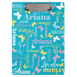 Individuelle Name Ariana aqua Klemmbrett