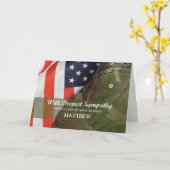 Individuelle Name Army Militär Soldat Beileid Hat Karte (Gelbe Blume)