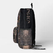 Individuelle Name Art Deco Bedruckter Rucksack (Rechts)