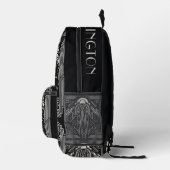 Individuelle Name Art Deco Bedruckter Rucksack (Rechts)