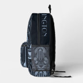Individuelle Name Art Deco Bedruckter Rucksack (Rechts)