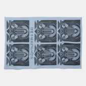 Individuelle Name Art Deco Geschirrtuch (Horizontal)