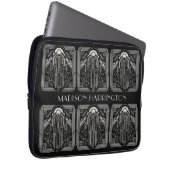 Individuelle Name Art Deco Laptopschutzhülle (Vorne Rechts)