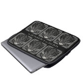 Individuelle Name Art Deco Laptopschutzhülle (Vorne Knopf)