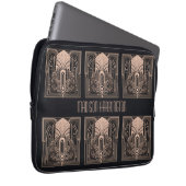 Individuelle Name Art Deco Laptopschutzhülle (Vorne Rechts)