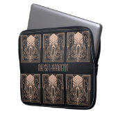 Individuelle Name Art Deco Laptopschutzhülle (Vorderseite Links)