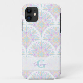 Individuelle Name Art Deco Pastel Rainbow Floral M Case-Mate iPhone Hülle