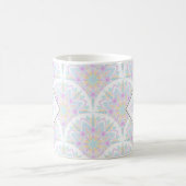 Individuelle Name Art Deco Pastel Rainbow Floral M Kaffeetasse (Mittel)