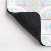 Individuelle Name Art Deco Pastel Rainbow Floral M Mousepad (Ecke)