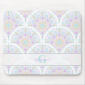 Individuelle Name Art Deco Pastel Rainbow Floral M Mousepad (Vorne)