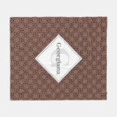 Individuelle Name Art Deco Safari Sunset Boho Mand Fleecedecke (Vorderseite (Horizontal))