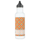 Individuelle Name Art Deco Sommer Radiant Mandala Edelstahlflasche (Rechts)