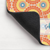 Individuelle Name Art Deco Sommer Radiant Mandala Mousepad (Ecke)