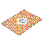 Individuelle Name Art Deco Sommer Radiant Mandala Notizblock (Linke Seite)