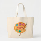 individuelle Name Art Lehrer Kunstschätze Kunst, D Jumbo Stoffbeutel (Vorne)