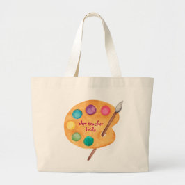 individuelle Name Art Lehrer Kunstschätze Kunst, D Jumbo Stoffbeutel
