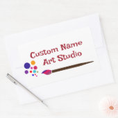 Individuelle Name Art Studio Artist Painter Rechteckiger Aufkleber (Umschlag)