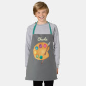 individuelle Name Artist Art Palette malen Kinder Schürze (Getragen)