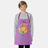 individuelle Name Artist Art Palette malen Kinder Schürze (Getragen)