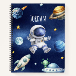 Individuelle Name Astronaut Space Flugzeug zurück Notizblock