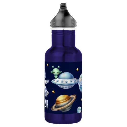 Individuelle Name Astronaut Space Planets Edelstahlflasche (Rechts)