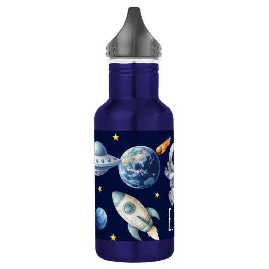 Individuelle Name Astronaut Space Planets Edelstahlflasche (Links)