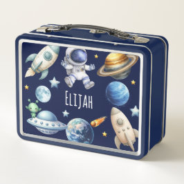 Individuelle Name Astronaut Space zurück zur Schul Metall Brotdose