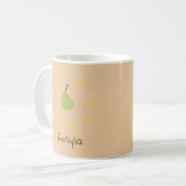 Individuelle Name auf braune Birne gemalt Kaffeetasse (Vorderseite Links)