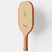 Individuelle Name auf braune Birne gemalt Pickleball Schläger (Links)