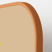 Individuelle Name auf braune Birne gemalt Pickleball Schläger (Linke Seite)