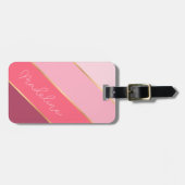 Individuelle Name auf der Hübschen Rose Pastellfar Gepäckanhänger (Vorderseite horizontal)