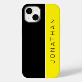 Individuelle Name auf einfaches modernes Schwarz | Case-Mate iPhone 14 Hülle