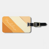 Individuelle Name auf Hübschen Gelbstreifen Gepäckanhänger (Vorderseite horizontal)