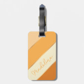 Individuelle Name auf Hübschen Gelbstreifen Gepäckanhänger (Rückseite vertikal)