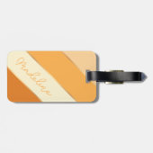 Individuelle Name auf Hübschen Gelbstreifen Gepäckanhänger (Rückseite horizontal)
