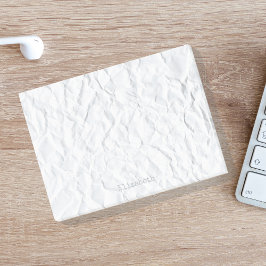 Individuelle Name auf Imitaten Krinklerpapier Post-it Klebezettel