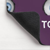 Individuelle Name auf lila Augen Mousepad (Ecke)