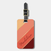 Individuelle Name auf Soft Warm Fall Burgundy Kora Gepäckanhänger (Vorderseite vertikal)