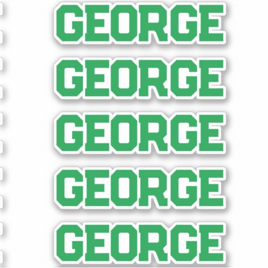 Individuelle Name Aufkleber (Vorderseite)