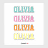 Individuelle Name Aufkleber (Blatt)