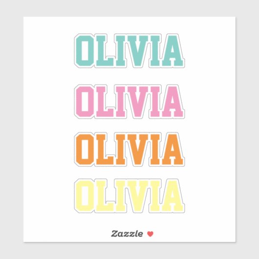 Individuelle Name Aufkleber (Blatt)