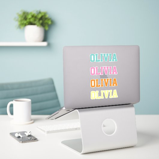 Individuelle Name Aufkleber (Laptop auf Schreibtisch)